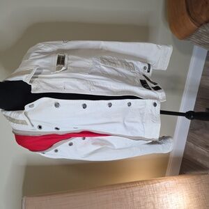 Gianfranco Ferre White Jacket with Red Accents